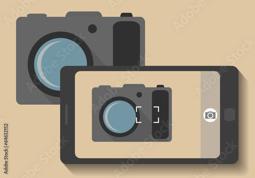 Camera phone taking photo of camera