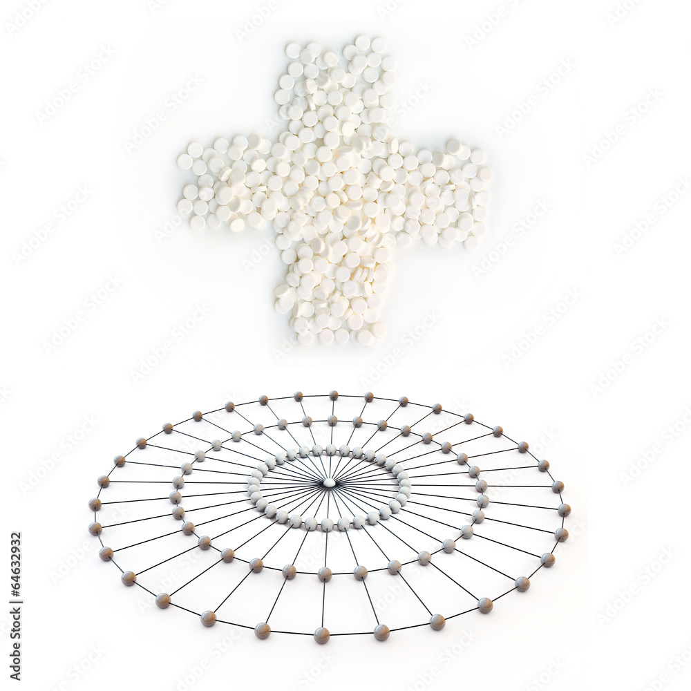 Obraz premium Tabletten in Kreuzform