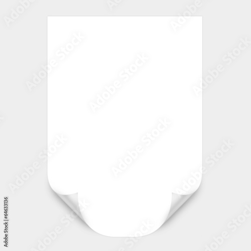 White Curved Corner paper