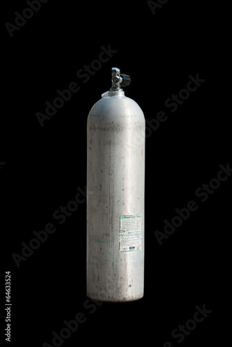 Metal scuba diving oxygen tanks