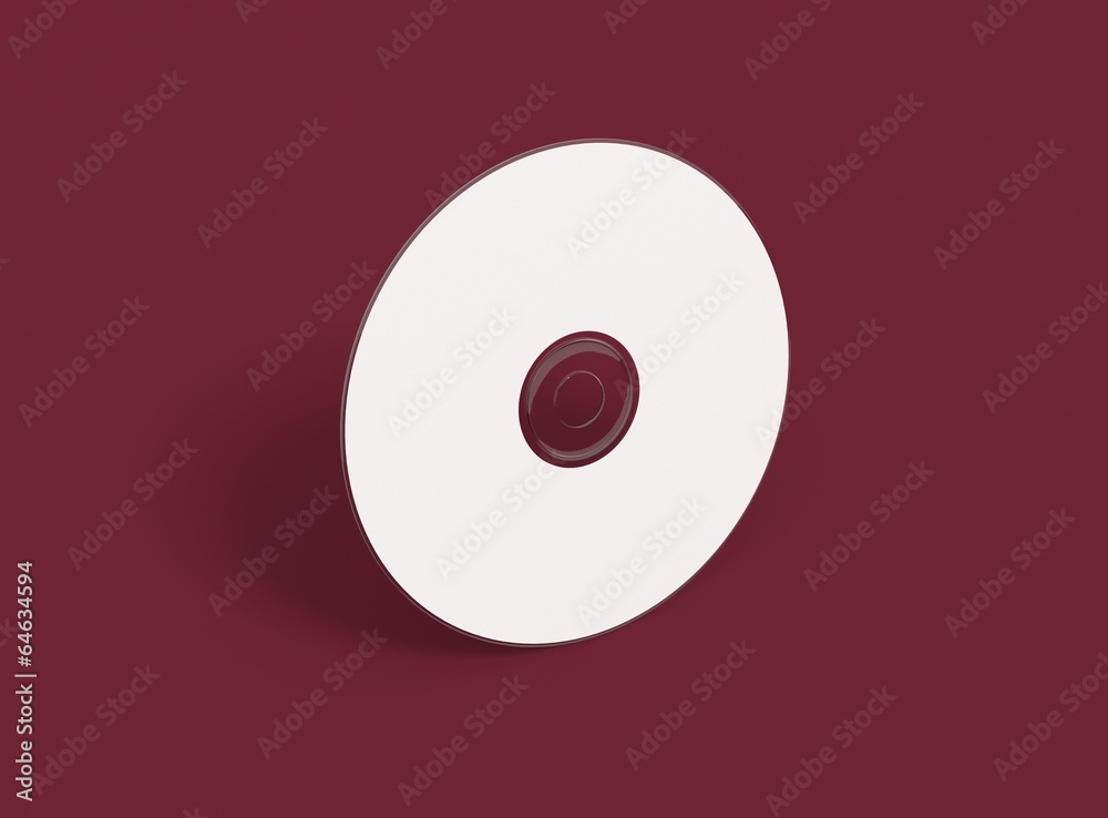 Compact Disc aufgestellt Hintergrund rot Compact Disc aufgestellt Hintergrund rot