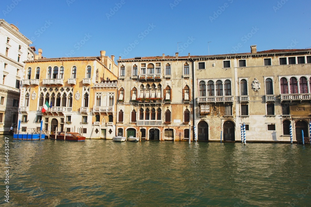 View from the boat on the Grand Canal, Venice
