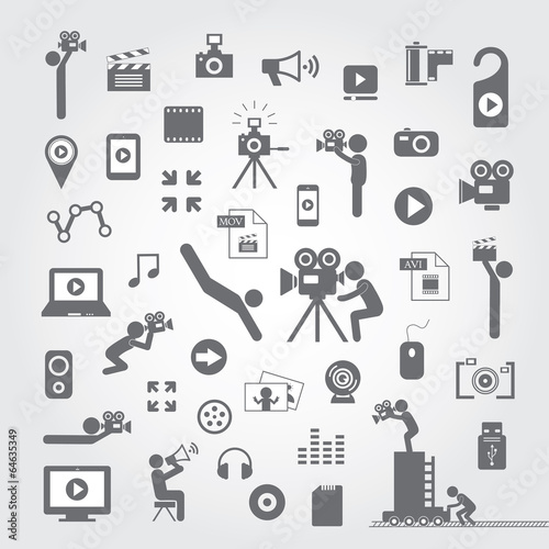 media icon set