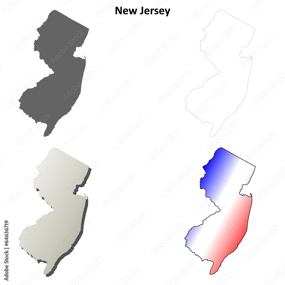 New Jersey Blank Outline Map Set Stock Vector Adobe Stock 1000 F 64636719 Tgqyp3LhXIDBKFkLNhtxUqETGAqmpuqZ 