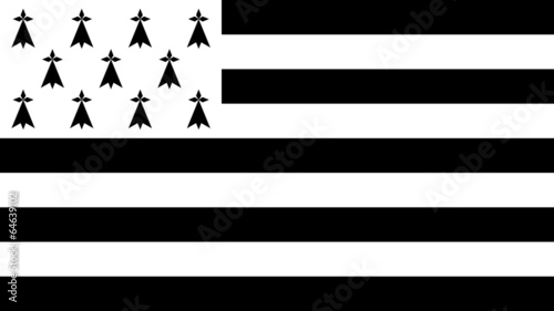 Flag of Brittany - Vector Graphic photo