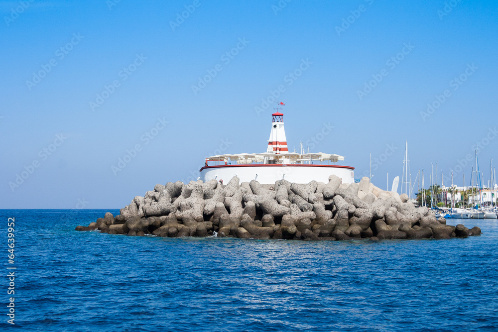 lighthouse on rocks lighthouse on rocks