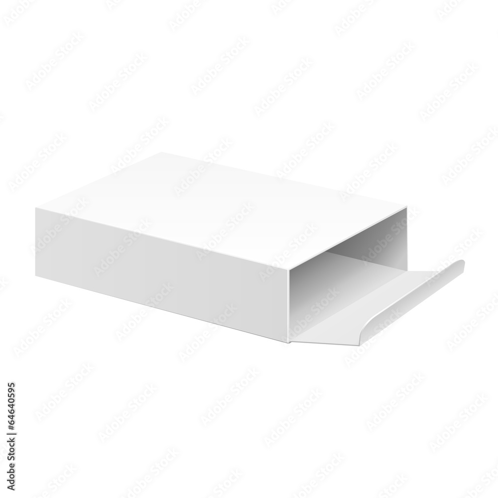 Fototapeta premium White Opened Product Cardboard Package Box