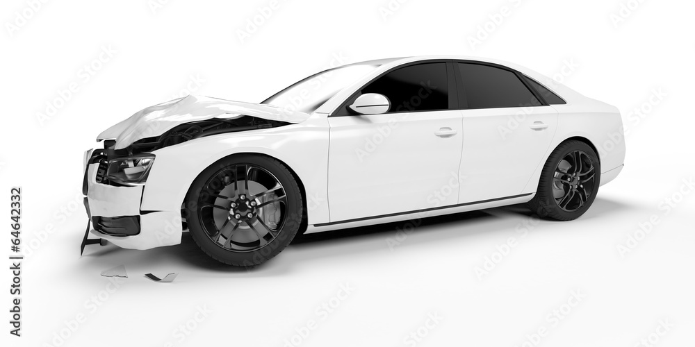3d rendered illustration of a crash car 3d rendered illustration of a crash car