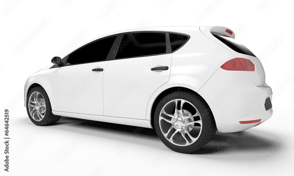 3d rendered illustration of a small car