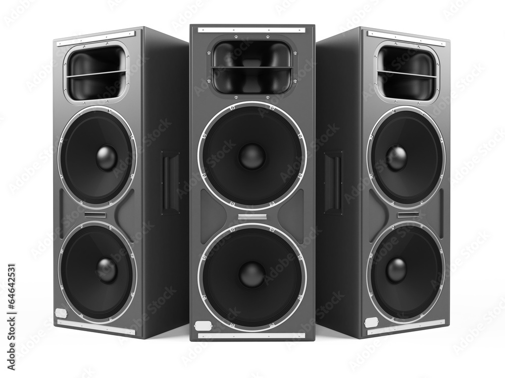 3d rendered illustration of some speakers 3d rendered illustration of some speakers