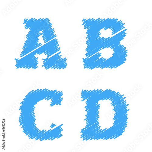 Sketched vector alphabet