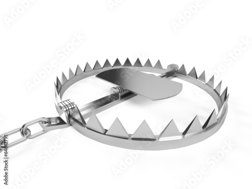 3d rendered illustration of a bear trap