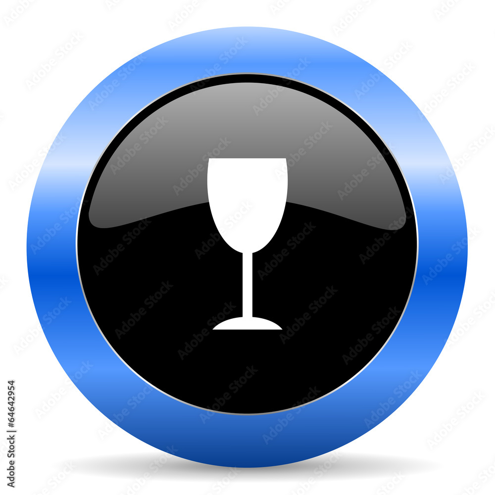 alcohol  blue glossy icon