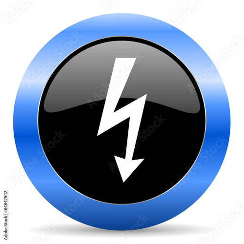 Free Download bolt blue glossy icon - GFXLoad