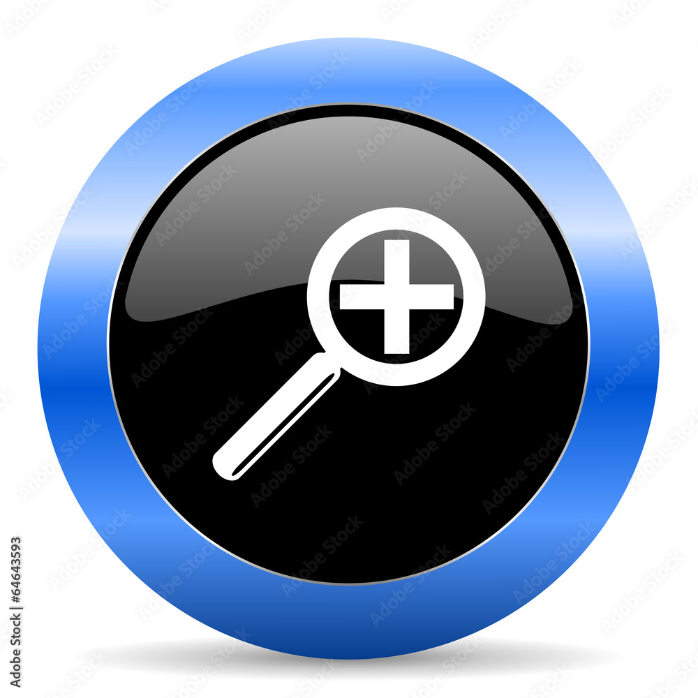 lens blue glossy icon lens blue glossy icon