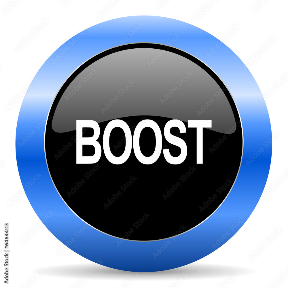 boost blue glossy icon