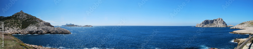 Obraz premium Calanque de Callelongue et Ile Maire, Marseille