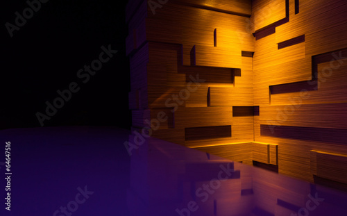 wooden wall and a blue. background image.
