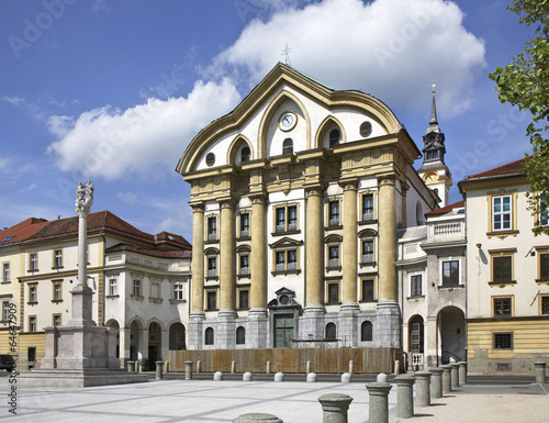 Church of the Holy Trinity in Ljubljana. Slovenija photo