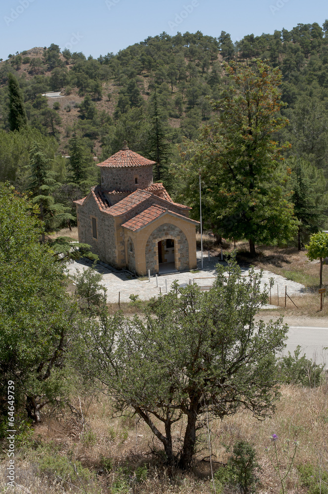 Церковь святого Онуфрия в горах Тродос. Кипр