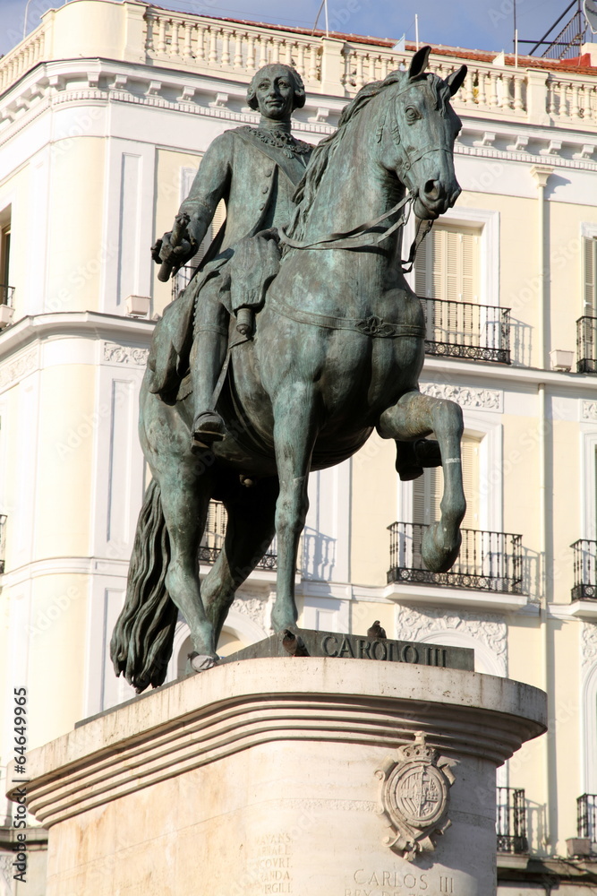Carolo III the king statue ,Madrid city, Spain