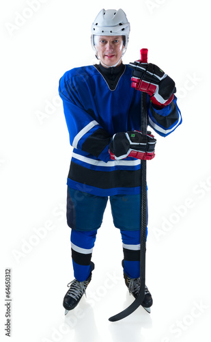 Portrait of hockey player.