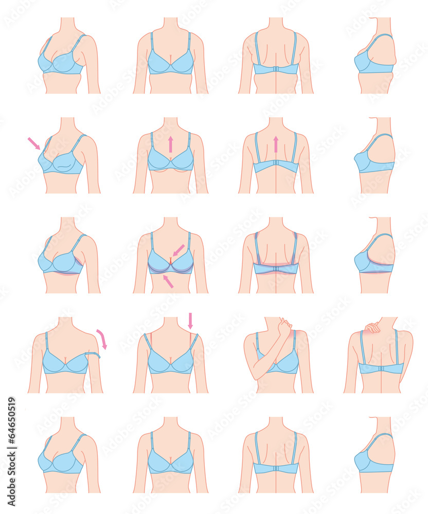 身体に合わないブラジャーの悩み Stock イラスト Adobe Stock