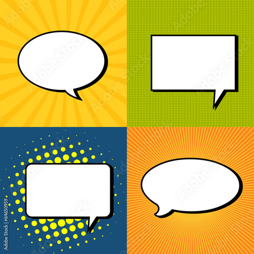 comic speech bubbles,Vector Illustration