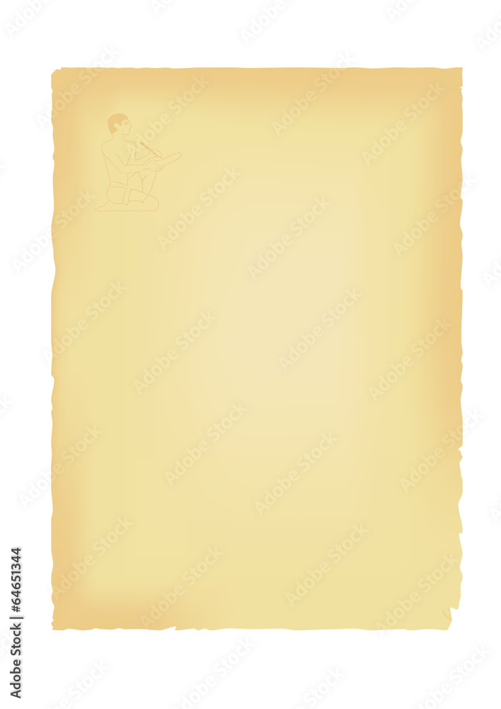 Illustration, the old Egyptian papyrus on a white background