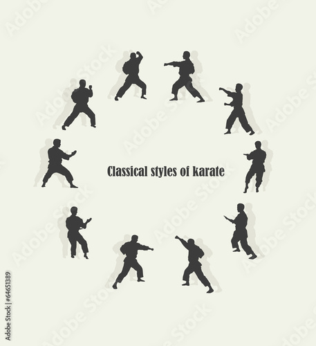 Illustration  men are engaged in karate