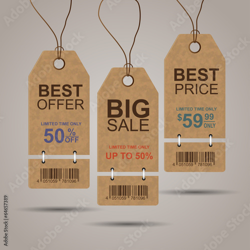Vintage sale tags