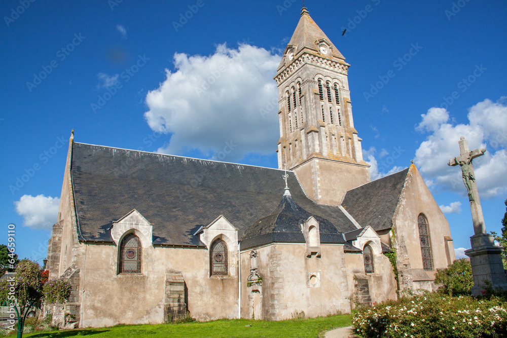 L'église Saint Philbert de Noirmoutier en ile en Vendée