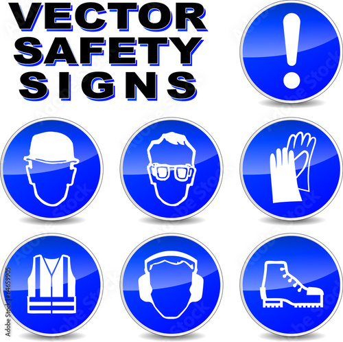 Vector safety signs