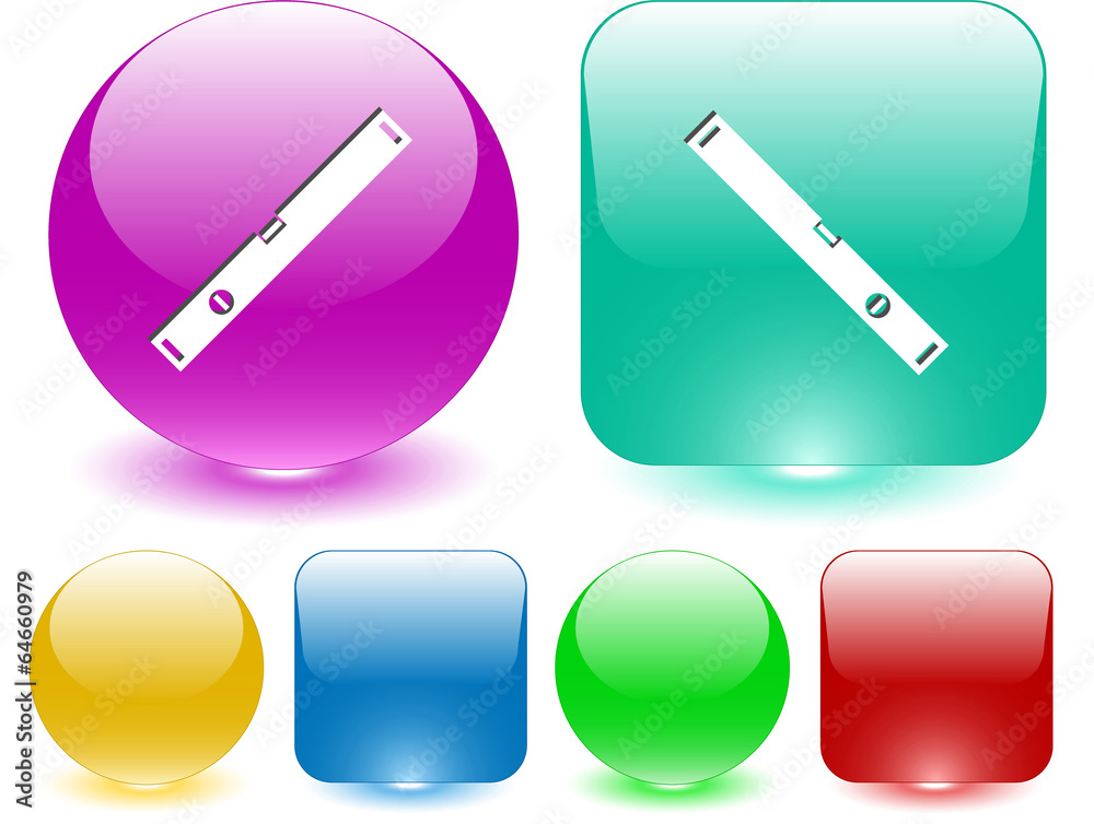 Spirit level. Vector interface element.