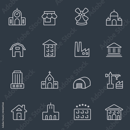 Set of house icons