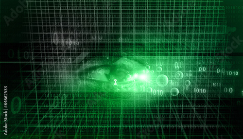 Digital data with a human eye. Digital eye background