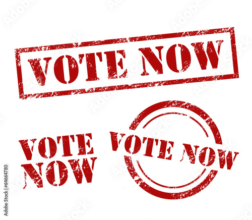 Vote Now Vector Stamp Set