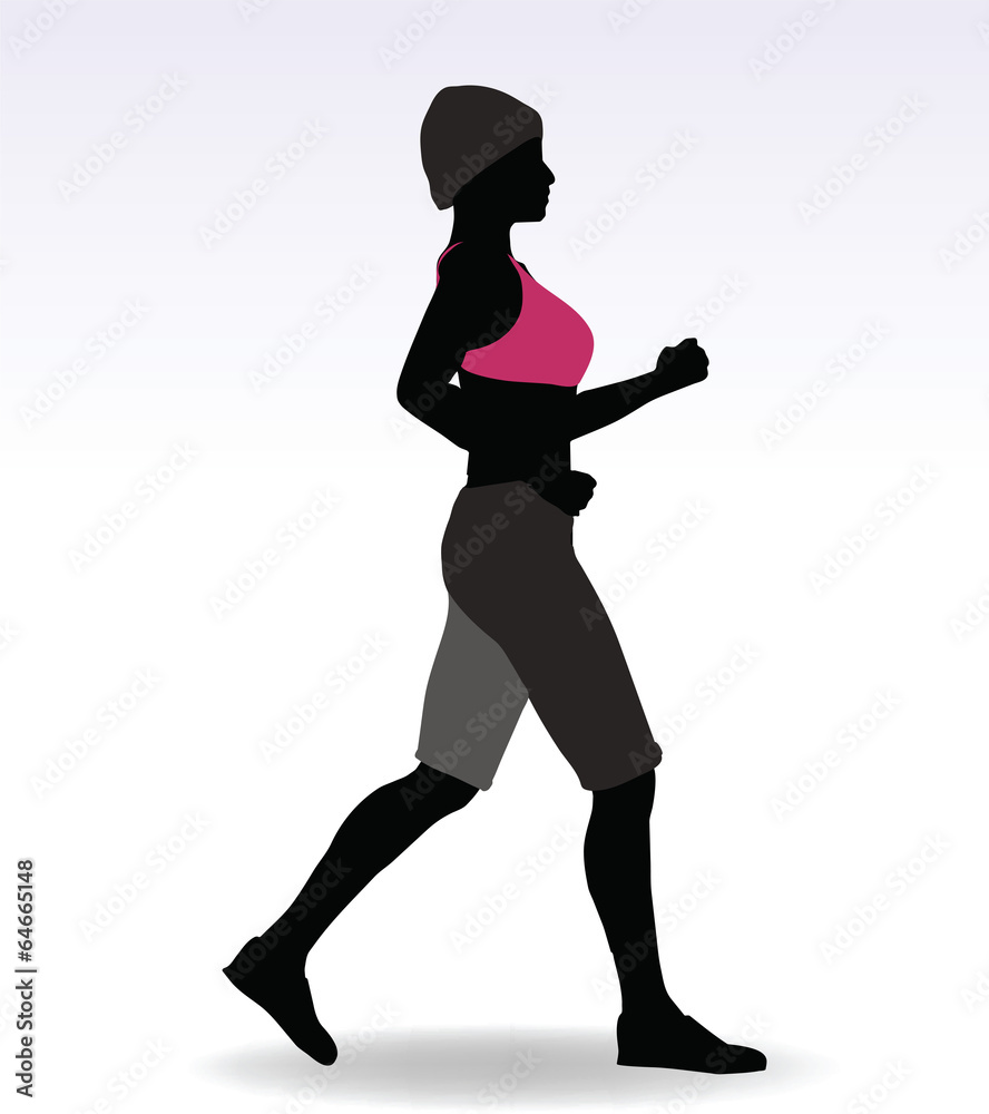Active Jogging Girl or Woman