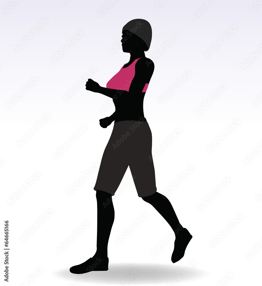Active Jogging Girl or Woman