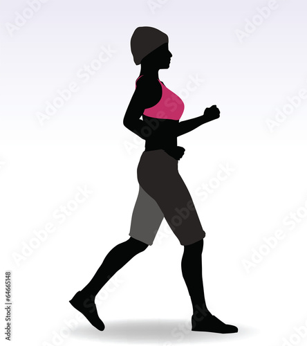 Active Jogging Girl or Woman
