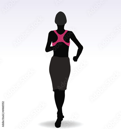 Active Jogging Girl or Woman