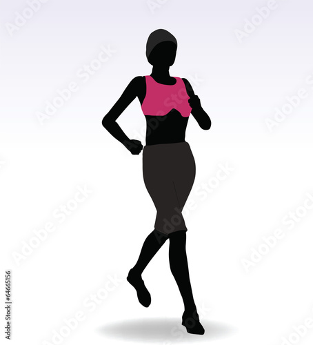 Active Jogging Girl or Woman