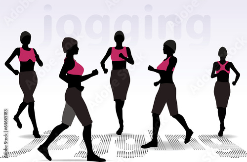 Active Jogging Girl or Woman
