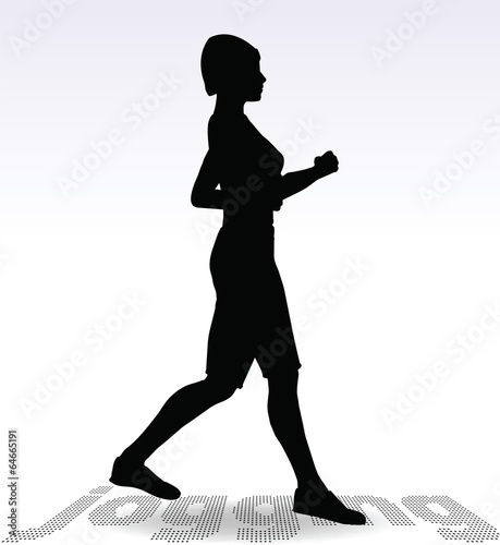 Active Jogging Girl or Woman