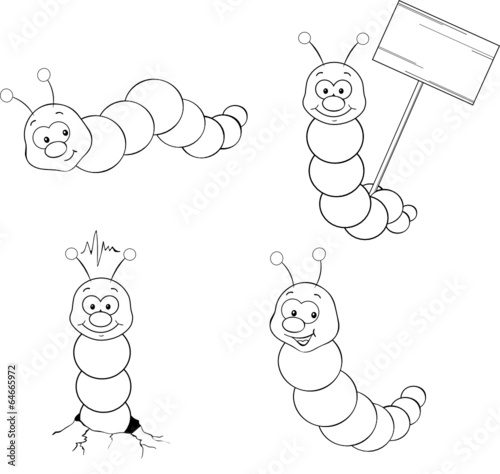 Raupen Lineart Set
