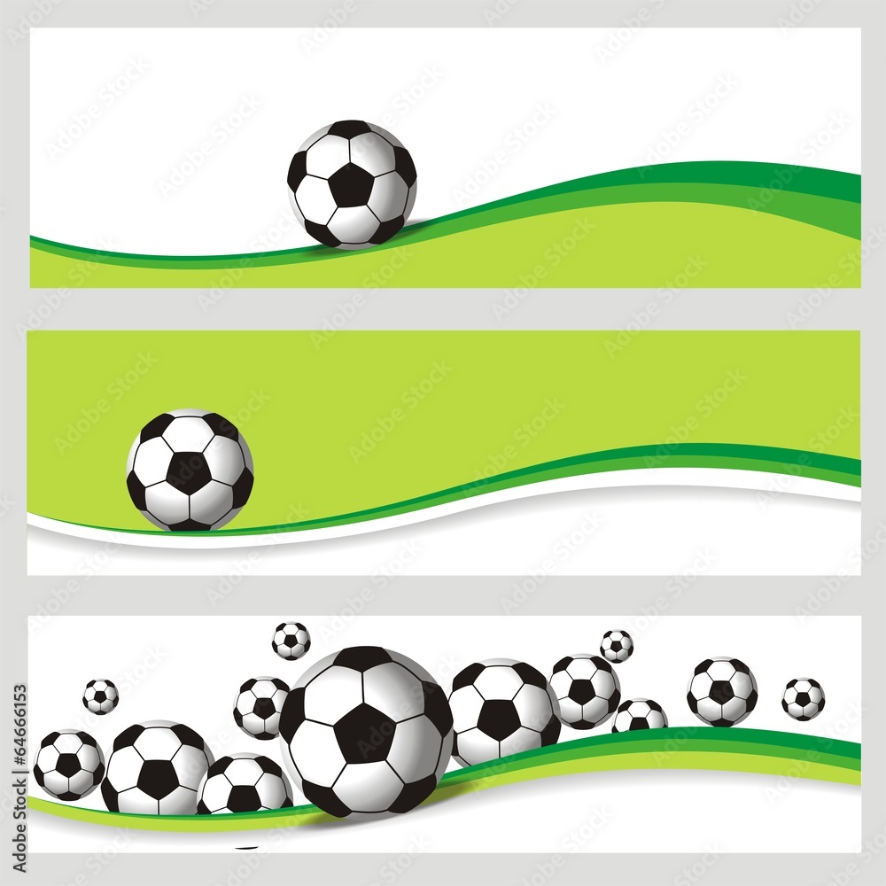 Naklejka premium 3 Fussballbanner