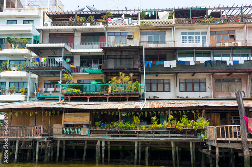 Poor home facade in Bangkok