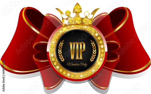 VIP bow with crown
