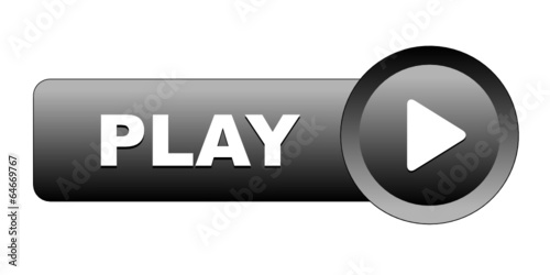 "PLAY" Web Button (video watch live view launch symbol key icon)