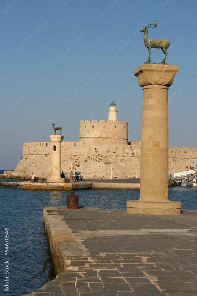 Fort Port Oldt Town Rhodes Greece 11